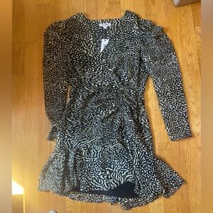 Steve Madden Zebra Print Long Sleeve Dress